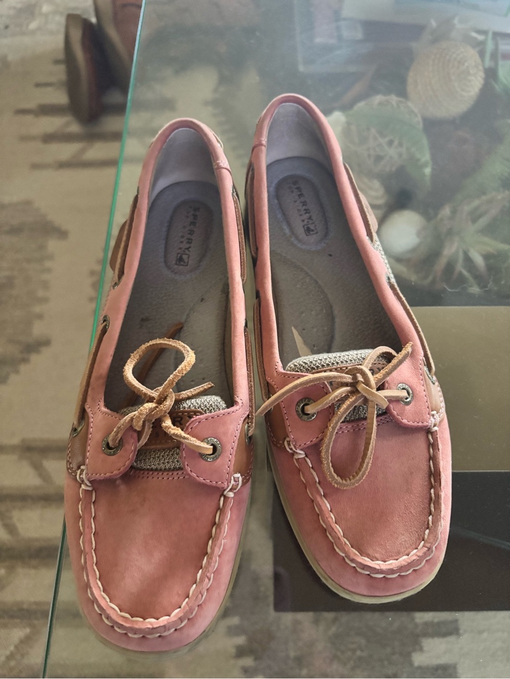Sperry Mauve Pink Leather Boat Moccasins